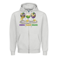 Dove Grey drink drank drunk Zipper Hoodie - MaliasSmallBusiness