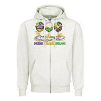 Oatmeal Heather drink drank drunk Zipper Hoodie - MaliasSmallBusiness