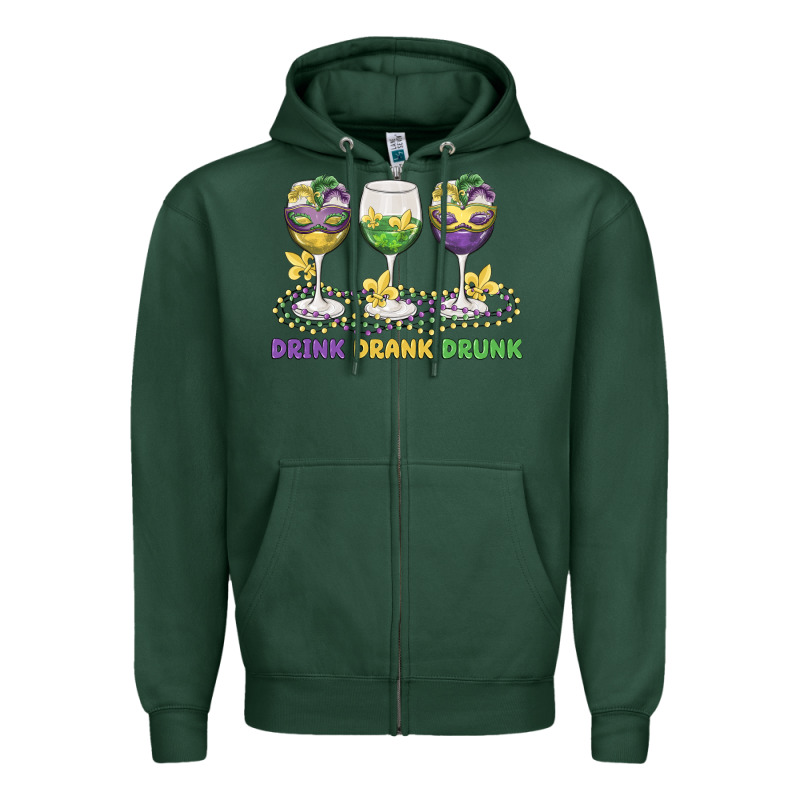 Drink Drank Drunk Zipper Hoodie by MaliasSmallBusiness | Teevron
