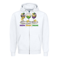 White drink drank drunk Zipper Hoodie - MaliasSmallBusiness