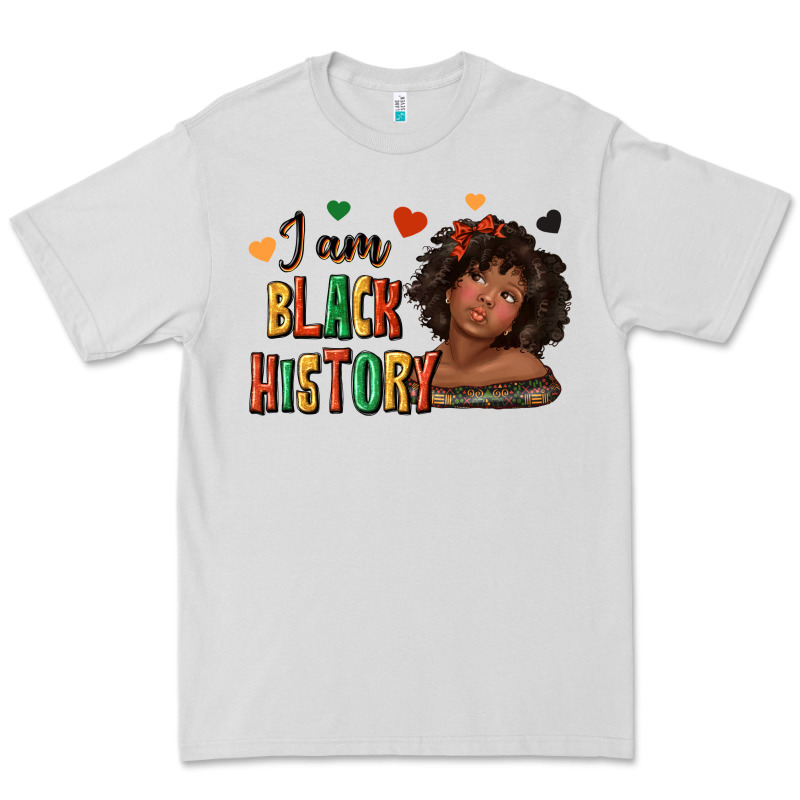 I Am Black History Afro Girl Premium Tee by texasbilliewilder | Teevron