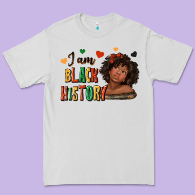 Premium Tee i am black history afro girl