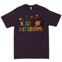Plum i am black history afro girl Premium Tee - texasbilliewilder