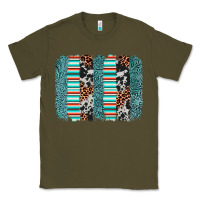 Army Green serape leopard cowhide  brushstroke Classic Tee - AdoDesignShop