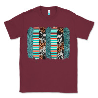 Burgundy serape leopard cowhide  brushstroke Classic Tee - AdoDesignShop