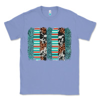 Colony Blue serape leopard cowhide  brushstroke Classic Tee - AdoDesignShop