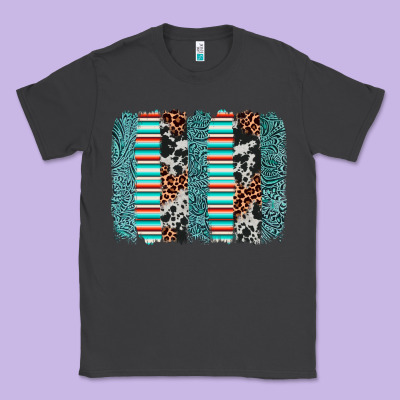 Serape Leopard Cowhide  Brushstroke Classic Tee Designed By Adodesignshop