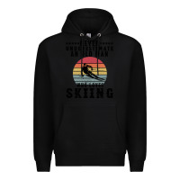 Black Never Underestimate An Old Man Who Loves Skiing Premium Hoodie - Bettercallsaul
