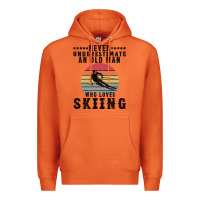 Carrot Never Underestimate An Old Man Who Loves Skiing Premium Hoodie - Bettercallsaul