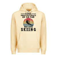 Pina Colada Never Underestimate An Old Man Who Loves Skiing Premium Hoodie - Bettercallsaul