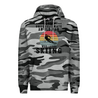Slate Camo Never Underestimate An Old Man Who Loves Skiing Premium Hoodie - Bettercallsaul