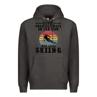 Smoke Never Underestimate An Old Man Who Loves Skiing Premium Hoodie - Bettercallsaul