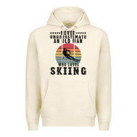 Tofu Never Underestimate An Old Man Who Loves Skiing Premium Hoodie - Bettercallsaul