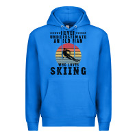 True Royal Never Underestimate An Old Man Who Loves Skiing Premium Hoodie - Bettercallsaul