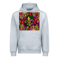 Heather Grey mardi gras Urban Hoodie - CowGirlArtShop