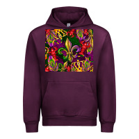 Mauve Wine mardi gras Urban Hoodie - CowGirlArtShop