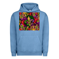 Pigment Pebble Blue mardi gras Urban Hoodie - CowGirlArtShop