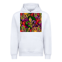 White mardi gras Urban Hoodie - CowGirlArtShop