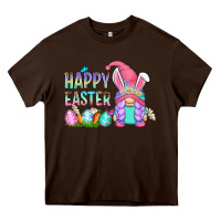 Chocolate Brown happy easter gnomes Heavy Core Tee - Zillion Design Studio