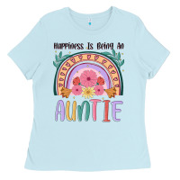 Baby Blue happiness is being an auntie Ladies Tee - JahusDesignShop