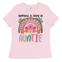 Bubblegum Pink happiness is being an auntie Ladies Tee - JahusDesignShop