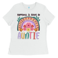 White happiness is being an auntie Ladies Tee - JahusDesignShop