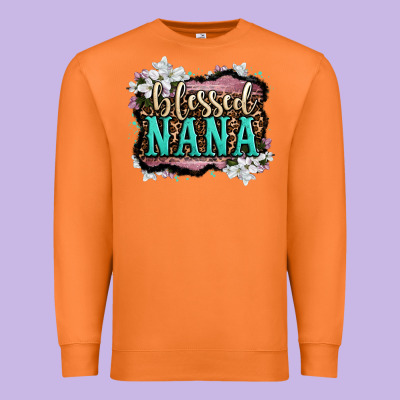 Blessed Nana Premium Sweatshirt Designed By Lillyallendesigns