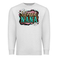 Oatmeal Heather blessed nana Premium Sweatshirt - LillyAllenDesigns