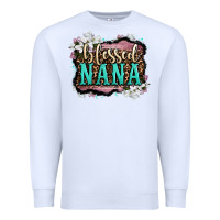 White blessed nana Premium Sweatshirt - LillyAllenDesigns