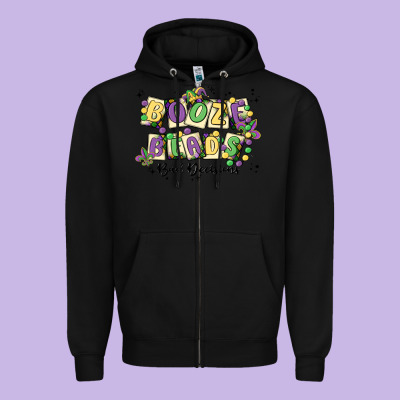 Booze Beads Zipper Hoodie Designed By Maliassmallbusiness