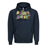 Navy booze beads Zipper Hoodie - MaliasSmallBusiness