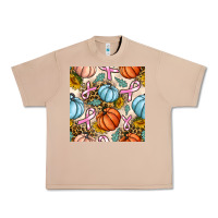Burro breast cancer awareness with pumpkin and leopard seamless pattern Urban Heavy Tee - BundleAndBundleShop