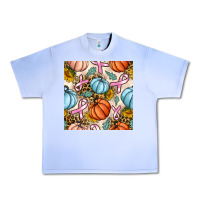 Grape Ice breast cancer awareness with pumpkin and leopard seamless pattern Urban Heavy Tee - BundleAndBundleShop