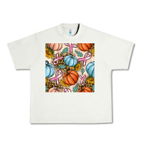 Pistachio breast cancer awareness with pumpkin and leopard seamless pattern Urban Heavy Tee - BundleAndBundleShop