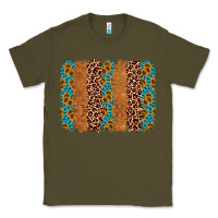 Army Green leopard gemstone brushstroke Classic Tee - AdoDesignShop