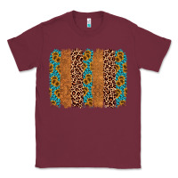 Burgundy leopard gemstone brushstroke Classic Tee - AdoDesignShop