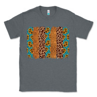 Charcoal Heather leopard gemstone brushstroke Classic Tee - AdoDesignShop