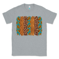 Heather Grey leopard gemstone brushstroke Classic Tee - AdoDesignShop