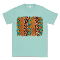 Seafoam leopard gemstone brushstroke Classic Tee - AdoDesignShop