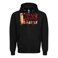 Black little miss 100 days smarter Zipper Hoodie - MaliasSmallBusiness