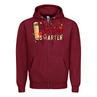 Burgundy little miss 100 days smarter Zipper Hoodie - MaliasSmallBusiness