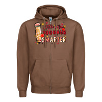 Chestnut little miss 100 days smarter Zipper Hoodie - MaliasSmallBusiness
