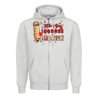 Dove Grey little miss 100 days smarter Zipper Hoodie - MaliasSmallBusiness