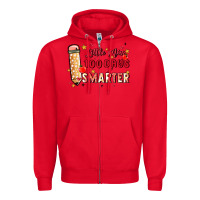 Red little miss 100 days smarter Zipper Hoodie - MaliasSmallBusiness