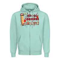 Seafoam little miss 100 days smarter Zipper Hoodie - MaliasSmallBusiness