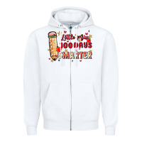 White little miss 100 days smarter Zipper Hoodie - MaliasSmallBusiness