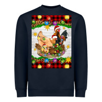 Navy Christmas coop animals Heavyweight Sweatshirt - Artiststas