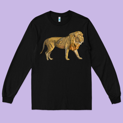 Lion Long Sleeve Tee Designed By Lillyallendesigns