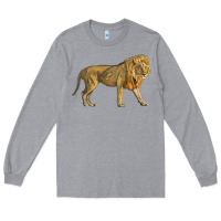 Heather Grey lion Long Sleeve Tee - LillyAllenDesigns