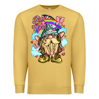 Antique Gold best mom gnome rainbow clouds butterfly glitter Premium Sweatshirt - LillyAllenDesigns